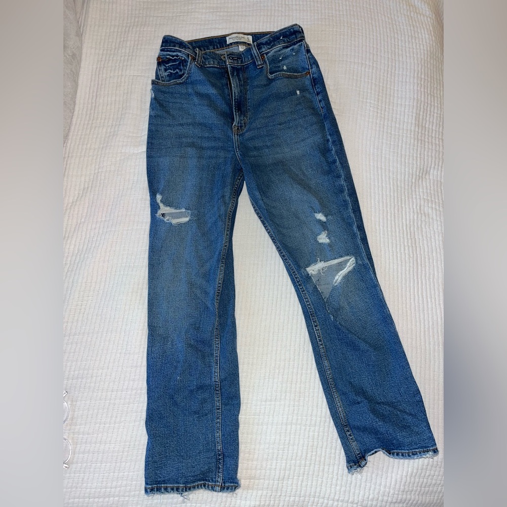 Abercrombie ankle straight curve love jeans
